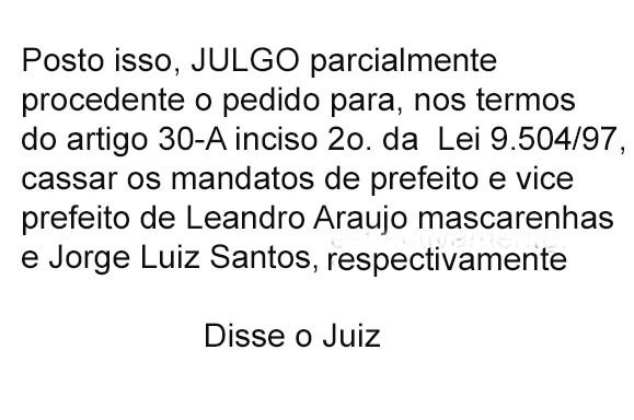 Juiz Eleitoral cassa mandato do prefeito de Poções